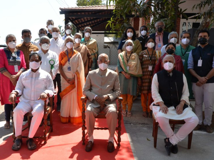 The President of India visits The Satsang Foundation Campus at  Madanapalle